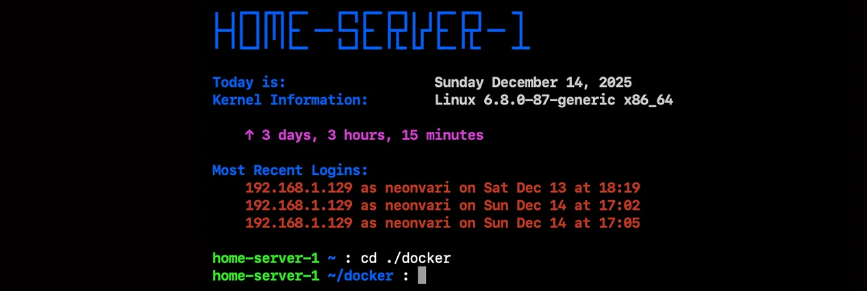 Terminal on my server
